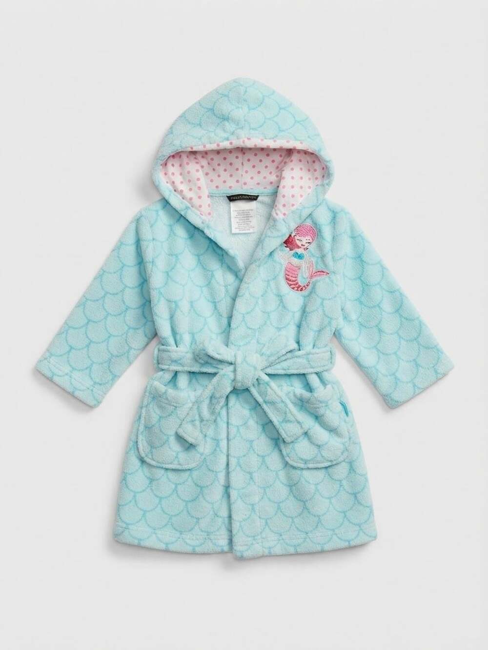 Nautica Mermaid Hooded Bathrobe Girls Size XS/XCH (3/4) Blue